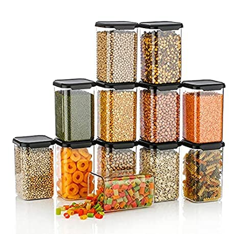 Jar Container Set For Kitchen - 1100 ml Set Of 6 Made In India