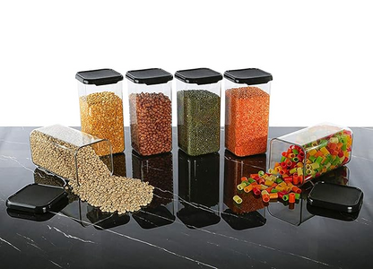 Jar Container Set For Kitchen - 1100 ml Set Of 6 Made In India