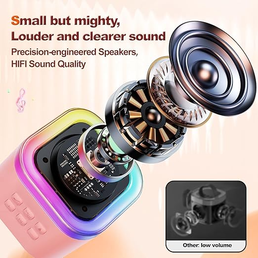 Zelokart Adults with Wireless Mics Portable Karaoke Bluetooth Speaker & Dynamic Lights Birthday Gift for Girls, Boys
