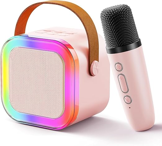 Zelokart Adults with Wireless Mics Portable Karaoke Bluetooth Speaker & Dynamic Lights Birthday Gift for Girls, Boys