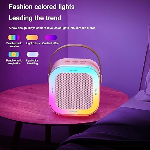 Zelokart Adults with Wireless Mics Portable Karaoke Bluetooth Speaker & Dynamic Lights Birthday Gift for Girls, Boys
