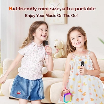 Zelokart Adults with Wireless Mics Portable Karaoke Bluetooth Speaker & Dynamic Lights Birthday Gift for Girls, Boys