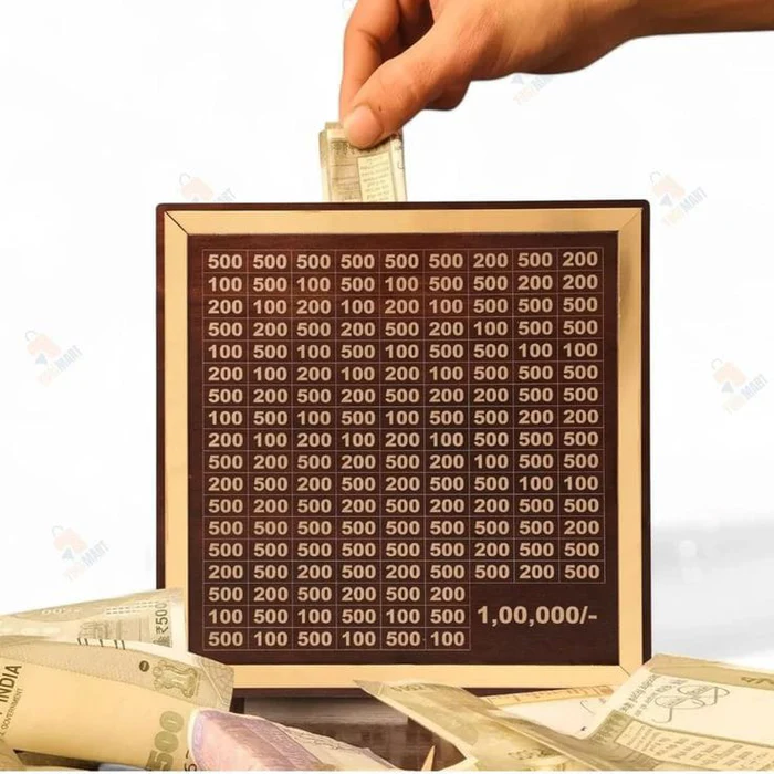 Money Saving Box with Dial Lock – Ideal for Safekeeping Coins & Notes in India