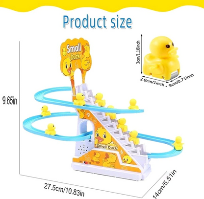 Small duck track toys for kids | Sliding Duck Escalator baby Toys with Lights and Music | Happy Duck Track Set Toys for Kids