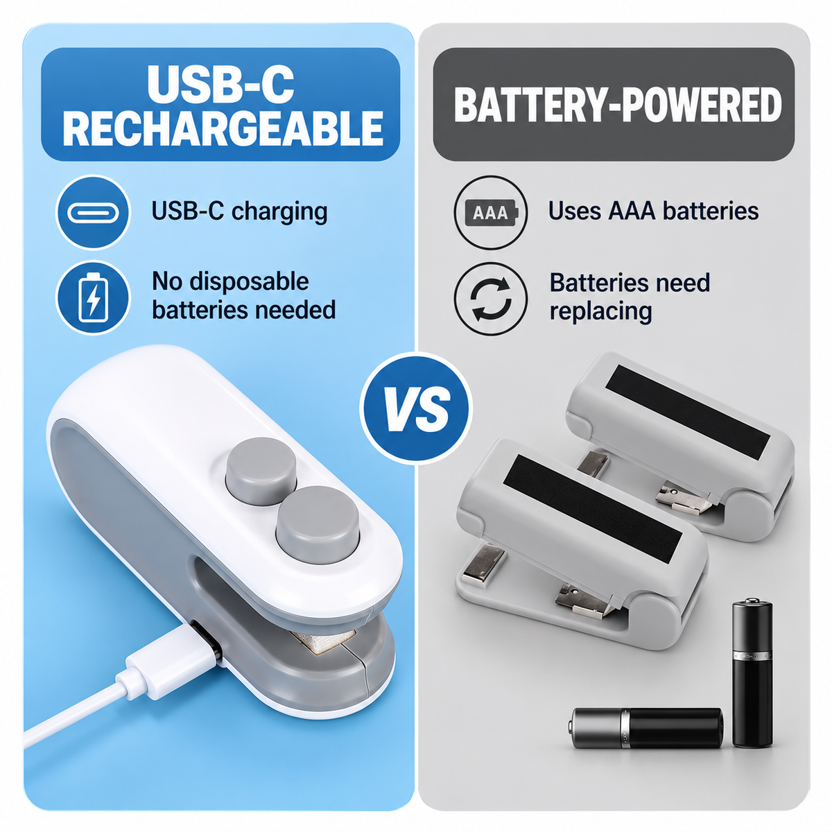 2-in-1 USB Rechargeable Mini Bag Sealing Machine | Heat Sealer & Cutter