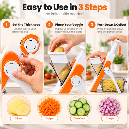 3-in-1 Vegetable Slicer & Chopper
