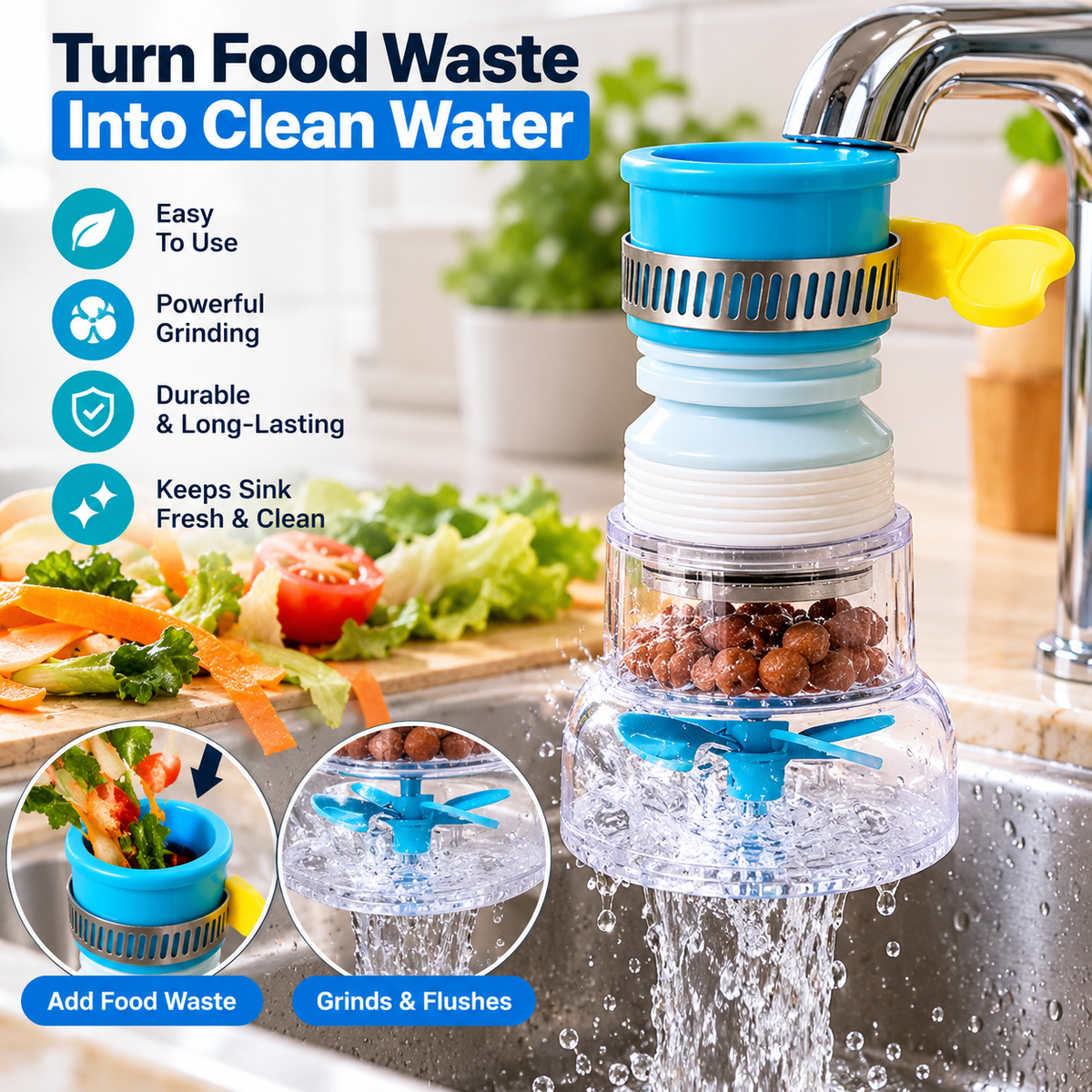 Water-Saving Expandable Sink Faucet Attachment