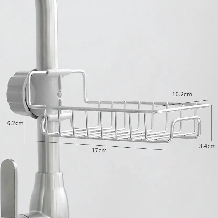 Stainless Steel Kitchen Sink Faucet Sponge Holder for scrubbers, soap, Bathroom