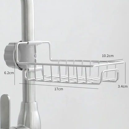 Stainless Steel Kitchen Sink Faucet Sponge Holder for scrubbers, soap, Bathroom